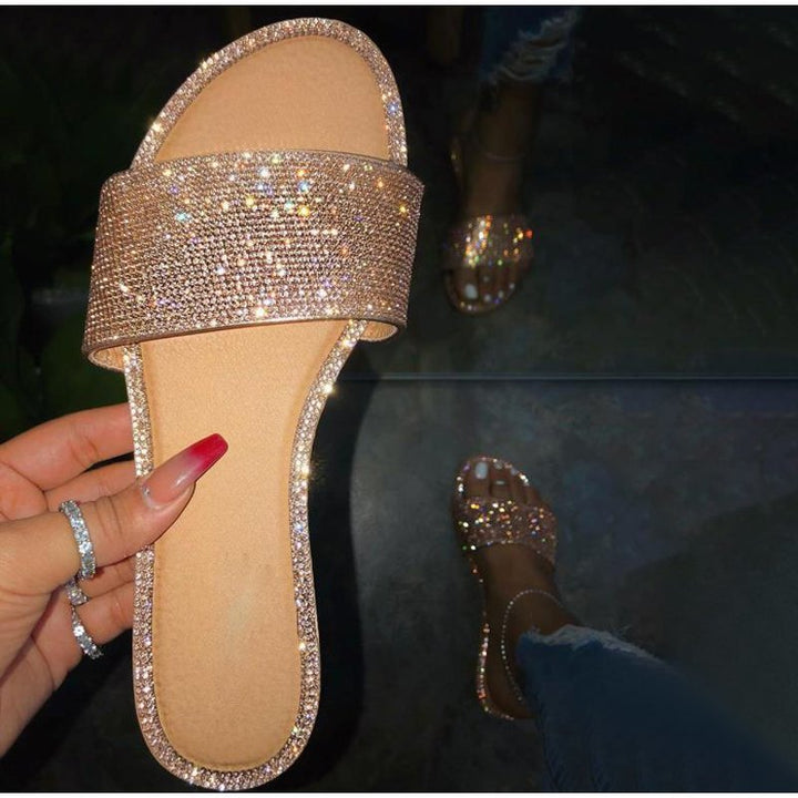 Rhinestone Slide Sandals