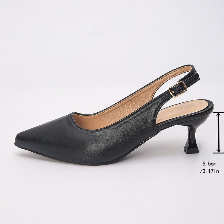Pointed Toe Slingback Heels