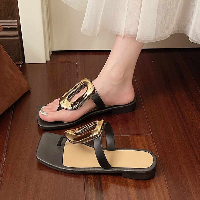 SUNKISSEDSTEP Women’s Nova Buckle Thong Slides (US 6–8.5)
