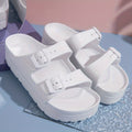 SUNKISSEDSTEP Women’s Double-Buckle Comfort Platform Sandals (US 6–8.5)
