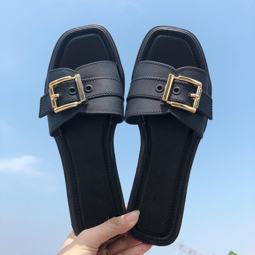 SUNKISSEDSTEP Women’s Harper Chain Accent Comfort Slides (US 6–8.5)