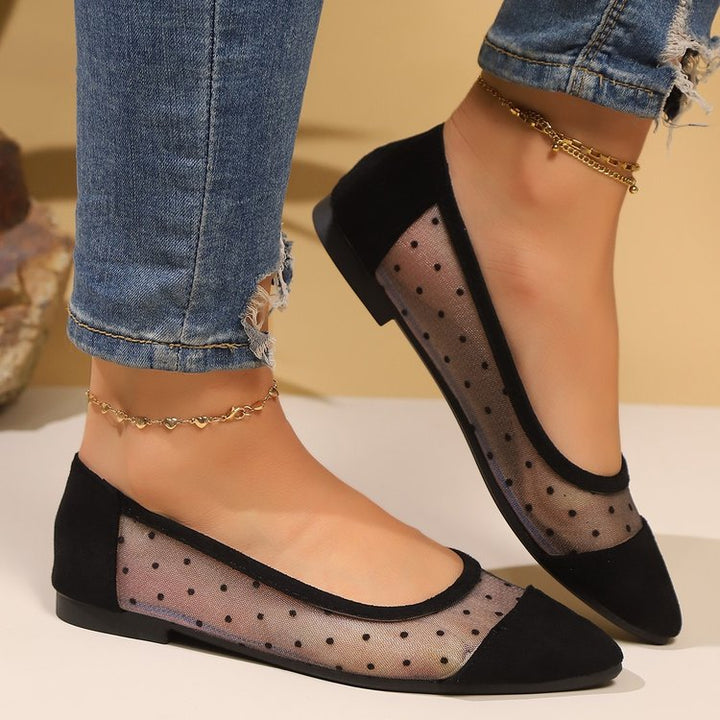 SUNKISSEDSTEP Women’s Bella Mesh Pointed-Toe Flats (US 6–9.5)