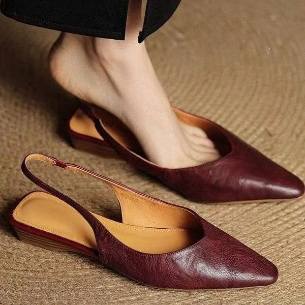 SUNKISSEDSTEP Women’s Paris Pointed-Toe Slingback Flats (US 5.5–8)