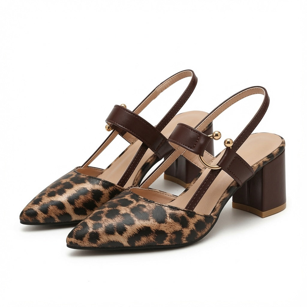 Pointed Toe Slingback Heels