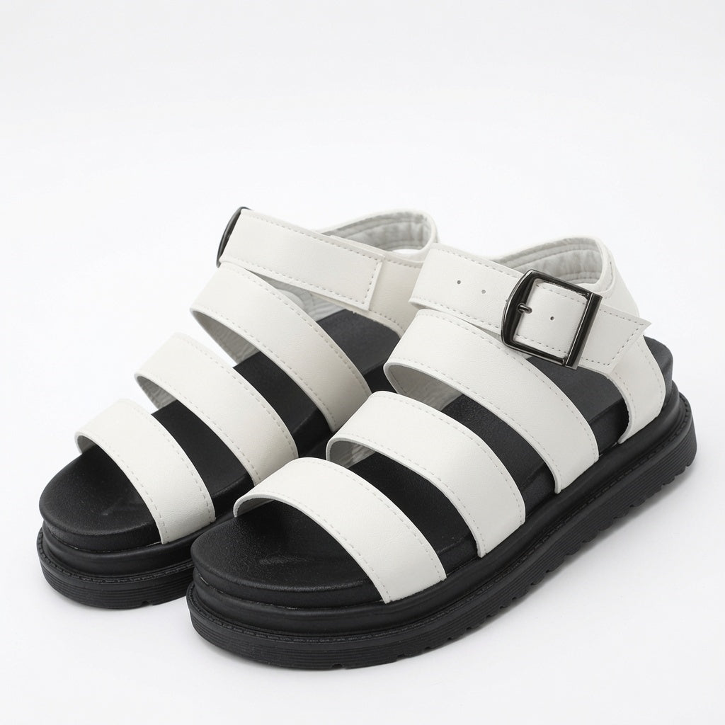 Wide Strap Platform Sandals