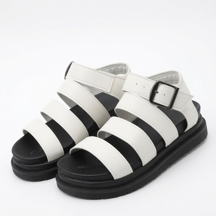 Wide Strap Platform Sandals