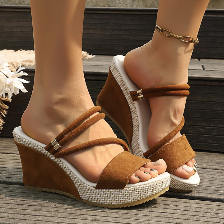 SUNKISSEDSTEP Women’s Sierra Platform Wedge Slides (US 6–9.5)