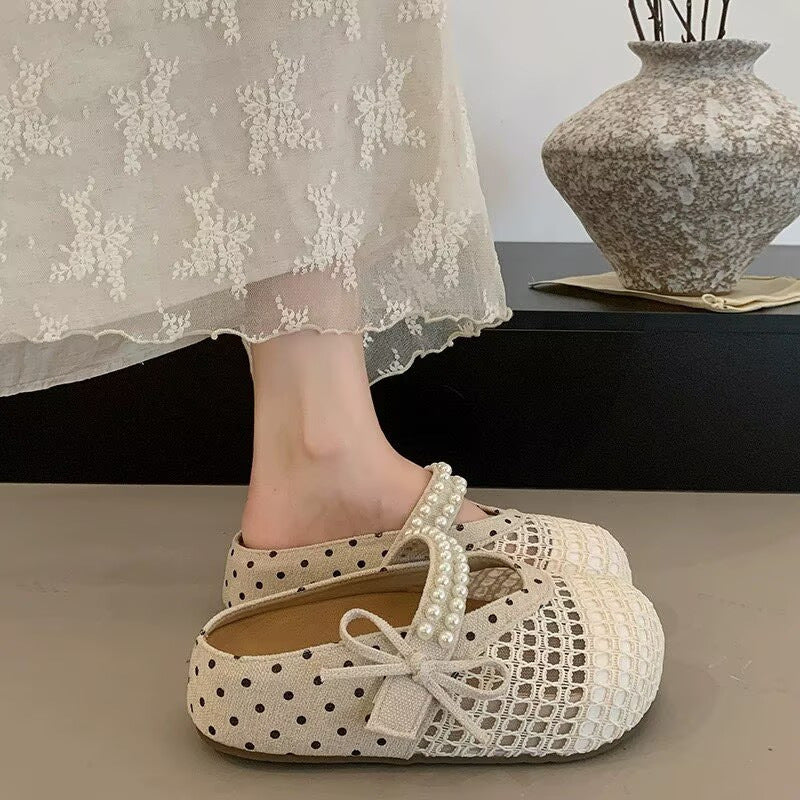 Woven Clog Platform Mule Sandals