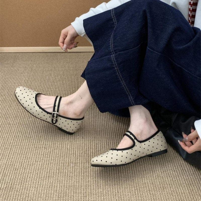 Polka Dot Mary Jane Flats
