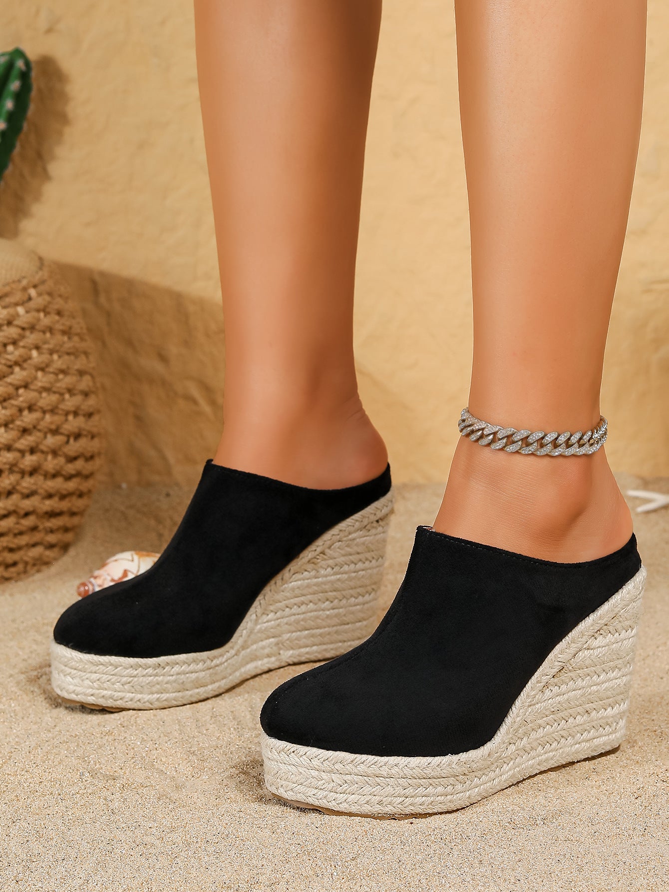 SUNKISSEDSTEP Women’s Valencia Espadrille Mule Wedges (US 5.5–9)