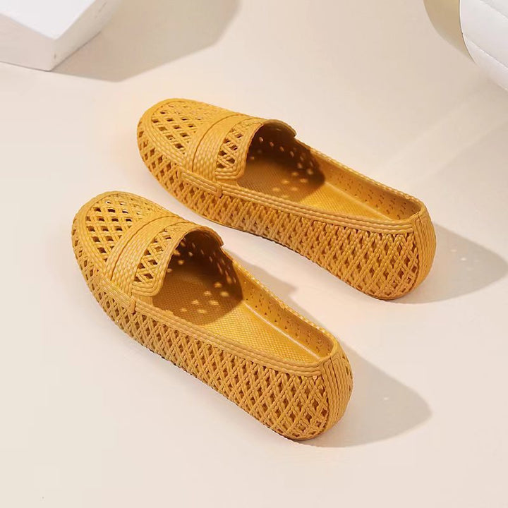 SUNKISSEDSTEP Women’s Comfort Quiet-Step PVC Slides (US 6–8.5)