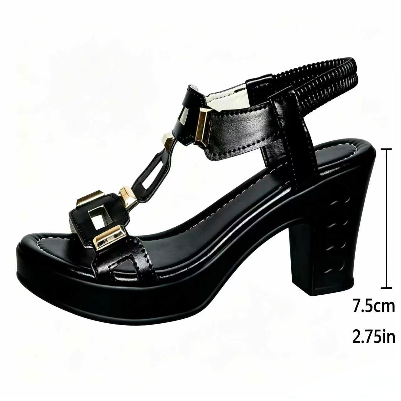 SUNKISSEDSTEP Women’s Peep-Toe Block Heel Sandals