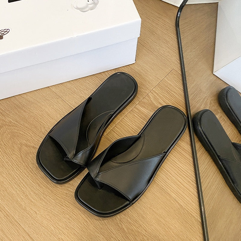 Roman Thong Flat Slide Sandals