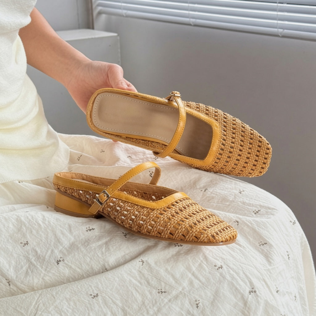 Vintage Woven Mule Sandals