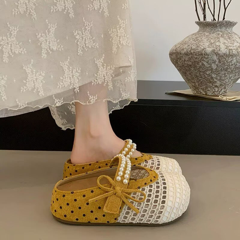 Woven Clog Platform Mule Sandals