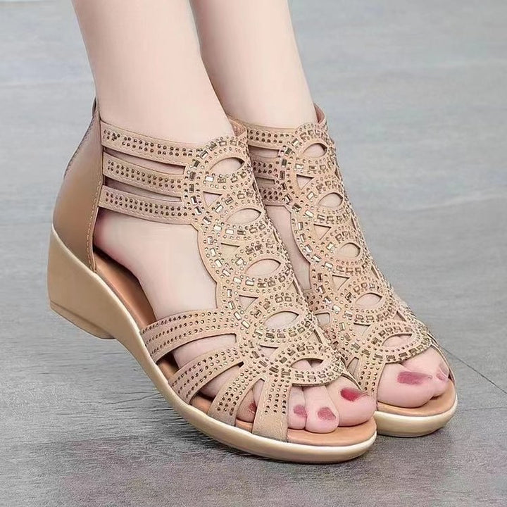SUNKISSEDSTEP Women’s Grace Hollow-Out Wedge Sandals (US 5.5–9.5)
