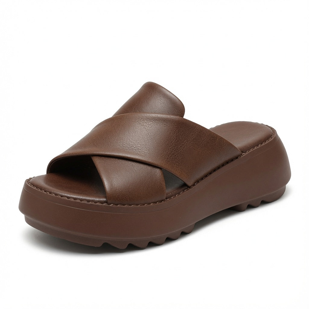 Vintage Platform Slide Sandals