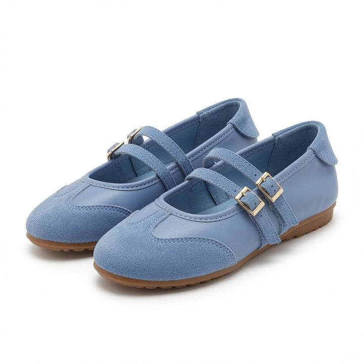 Double Buckle Mary Jane Flats