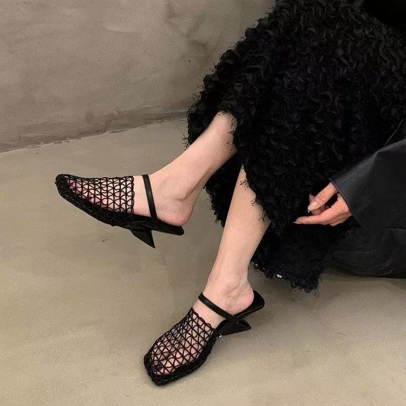 SUNKISSEDSTEP Women’s Aurora Mesh Mule Heels (US 5.5–9)