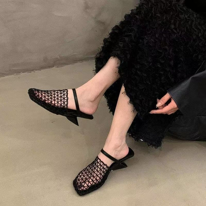SUNKISSEDSTEP Women’s Aurora Mesh Mule Heels (US 5.5–9)