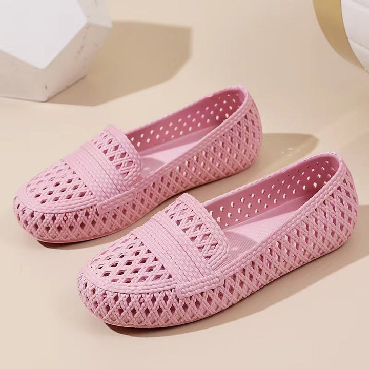 SUNKISSEDSTEP Women’s Comfort Quiet-Step PVC Slides (US 6–8.5)