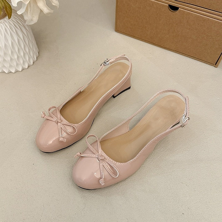 Sweet Bow Chunky Heel Sandals