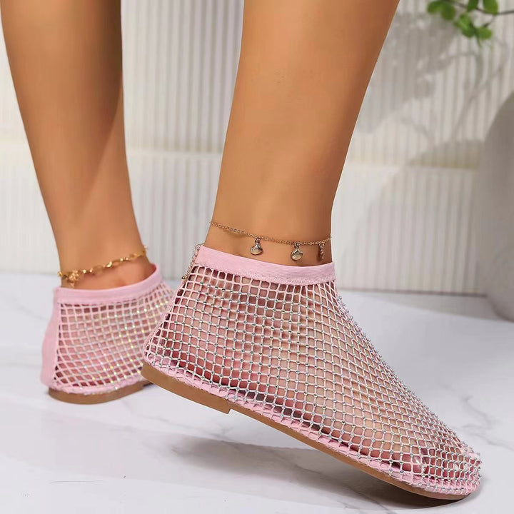 Crystal Cutout Summer Bootie Sandals