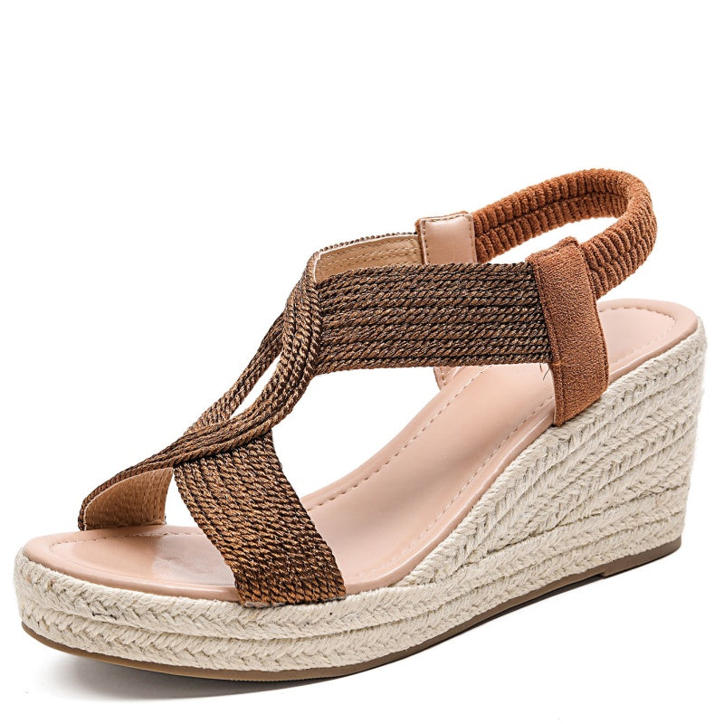 SUNKISSEDSTEP Women’s Riviera Rope-Wedge Roman Sandals (US 5.5–9.5)