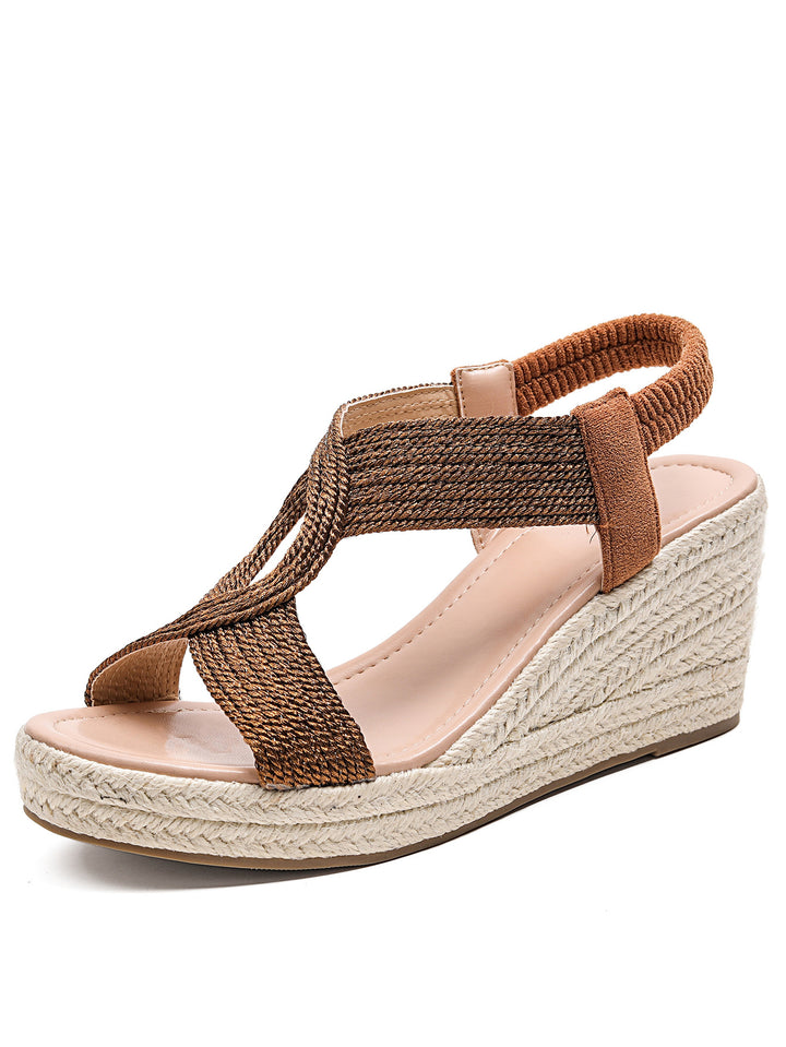 SUNKISSEDSTEP Women’s Riviera Rope-Wedge Roman Sandals (US 5.5–9.5)