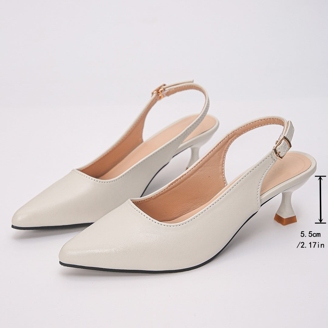 Pointed Toe Slingback Heels