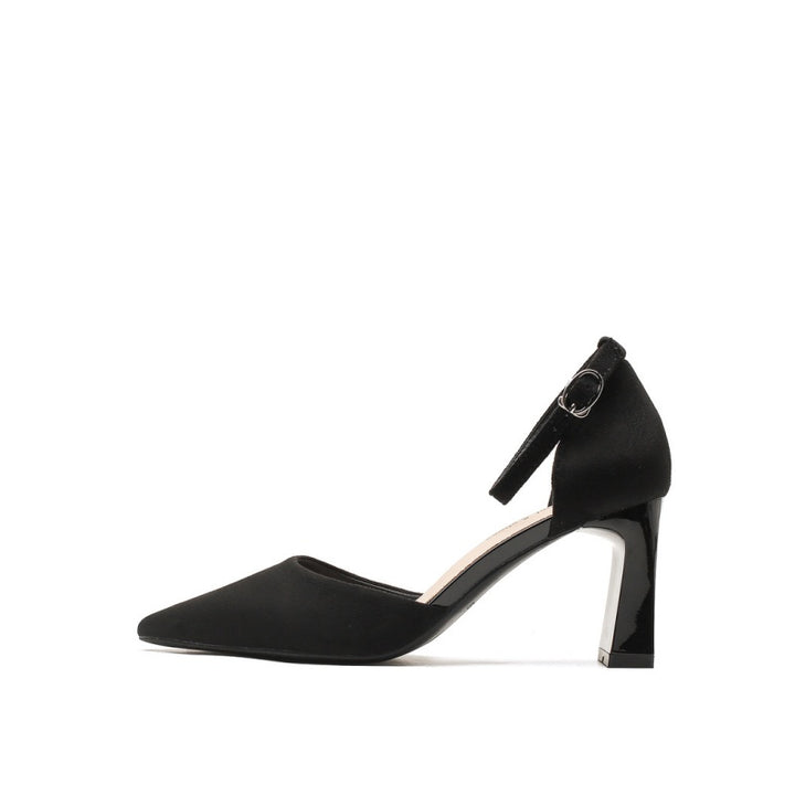 SUNKISSEDSTEP Women’s Elegant Pointed-Toe Block Heel Pumps (US 5–8)