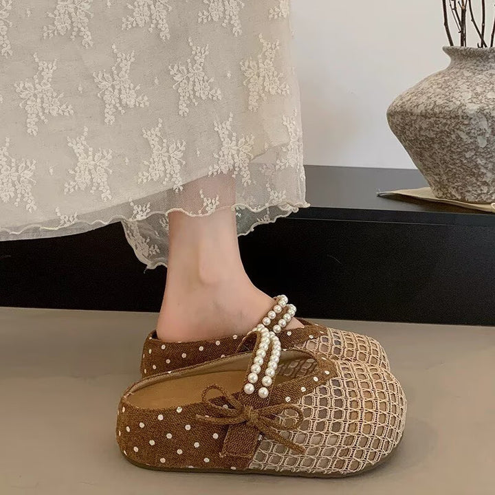 Woven Clog Platform Mule Sandals