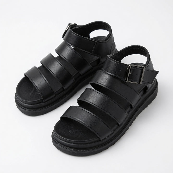 Wide Strap Platform Sandals