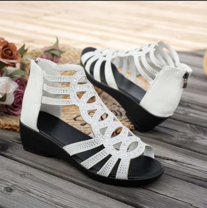 SUNKISSEDSTEP Women’s Grace Hollow-Out Wedge Sandals (US 5.5–9.5)