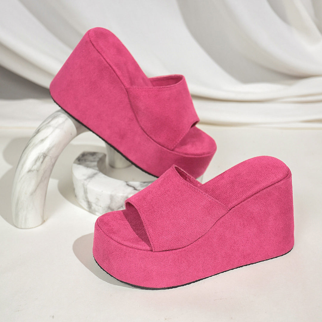 SUNKISSEDSTEP Women’s Luna Platform Wedge Slides