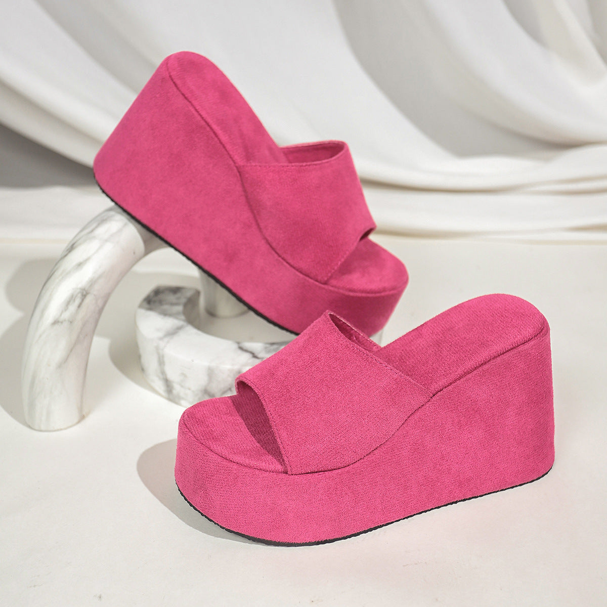 SUNKISSEDSTEP Women’s Luna Platform Wedge Slides