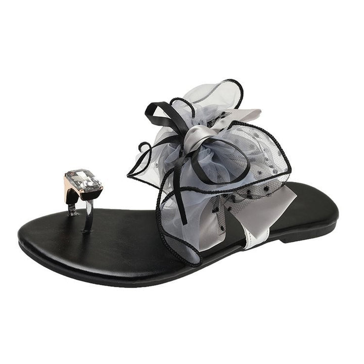 SUNKISSEDSTEP Women’s Isla Bow Toe-Ring Slide Sandals (US 5.5–9)