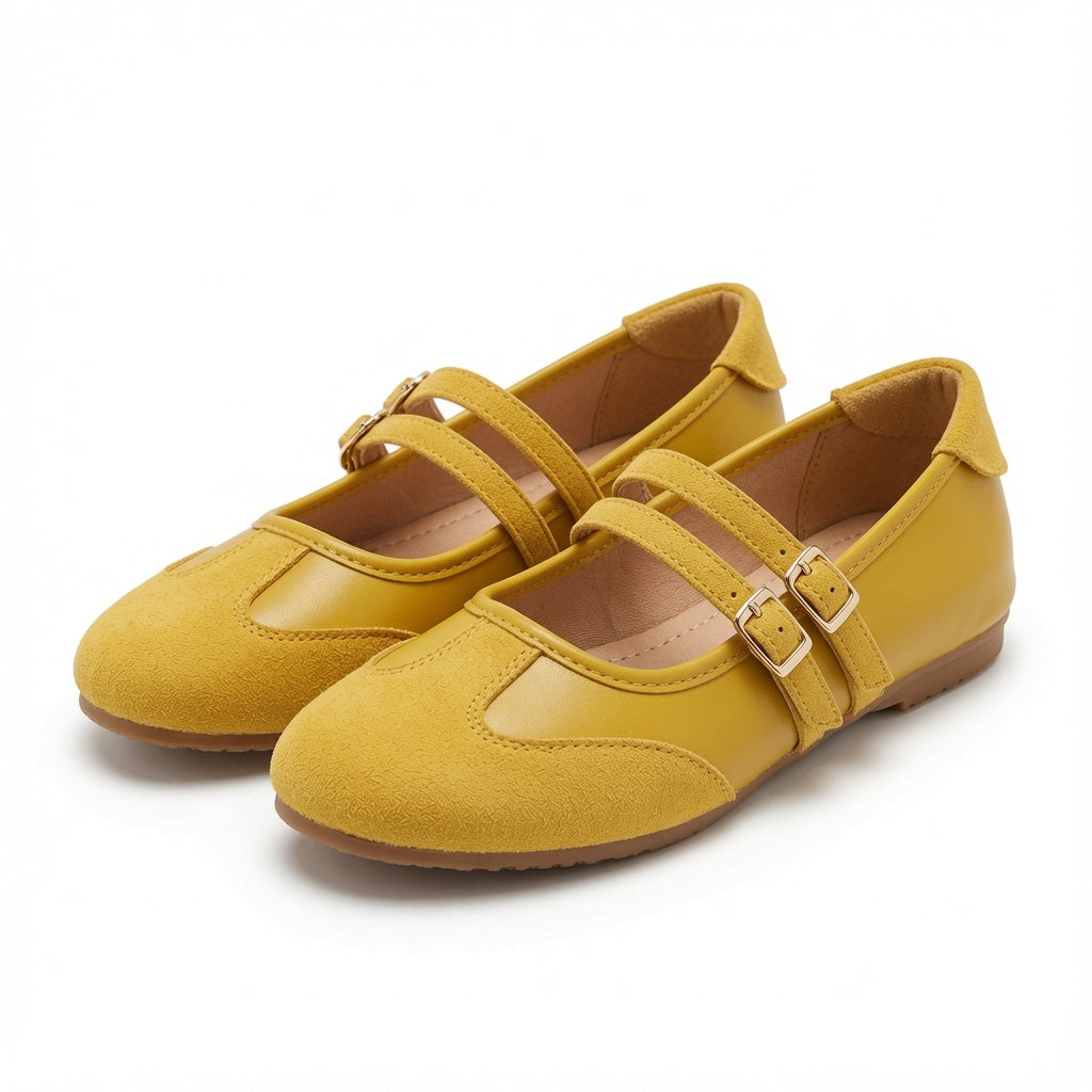Double Buckle Mary Jane Flats