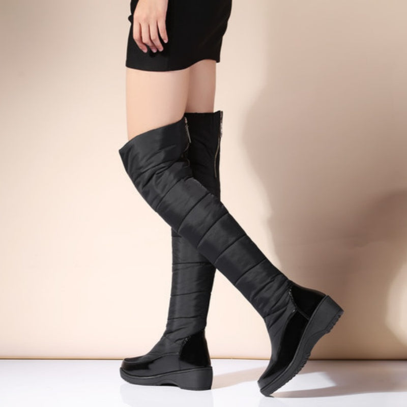 SUNKISSEDSTEP Women’s Waterproof Padded Over-the-Knee Snow Boots