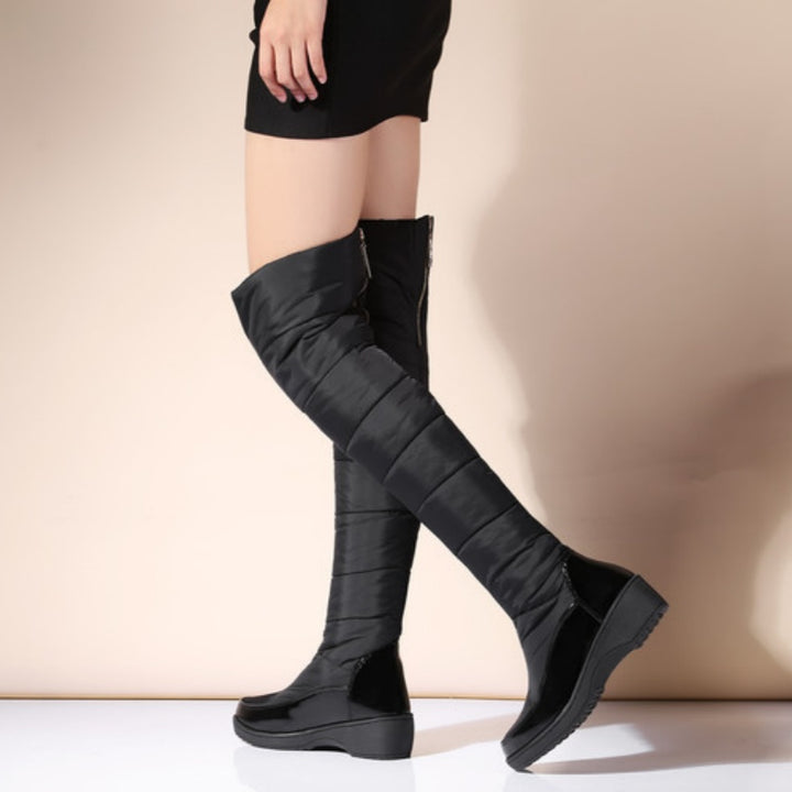 SUNKISSEDSTEP Women’s Waterproof Padded Over-the-Knee Snow Boots