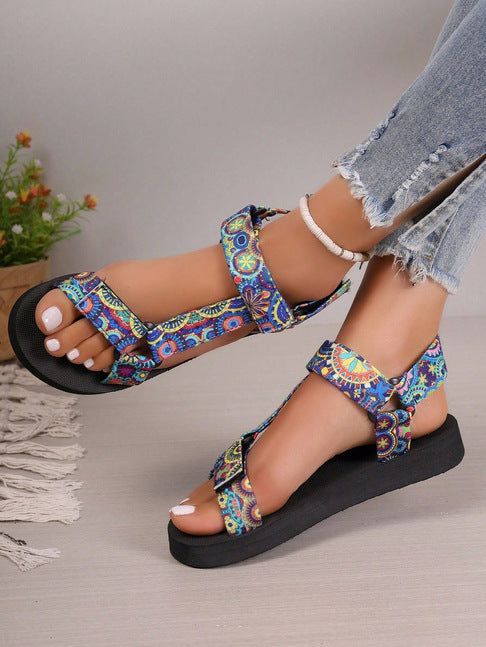 SUNKISSEDSTEP Women’s Printed Comfort Walking Sandals (US 6–9.5)