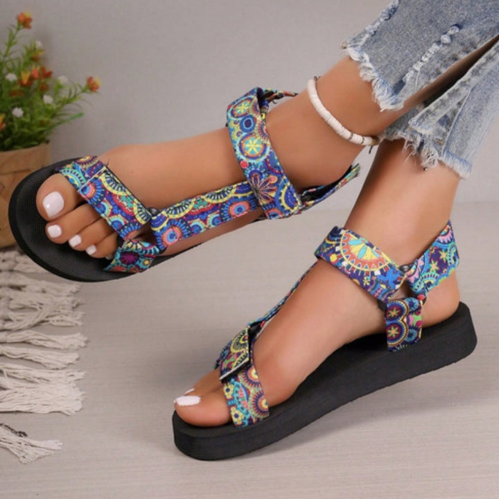 SUNKISSEDSTEP Women’s Printed Comfort Walking Sandals (US 6–9.5)