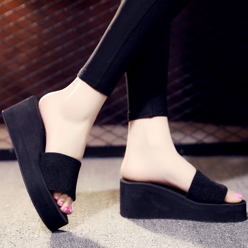 SUNKISSEDSTEP Women’s Canvas Platform Slide Sandals
