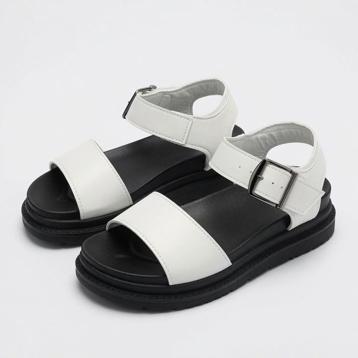Wide Strap Platform Sandals