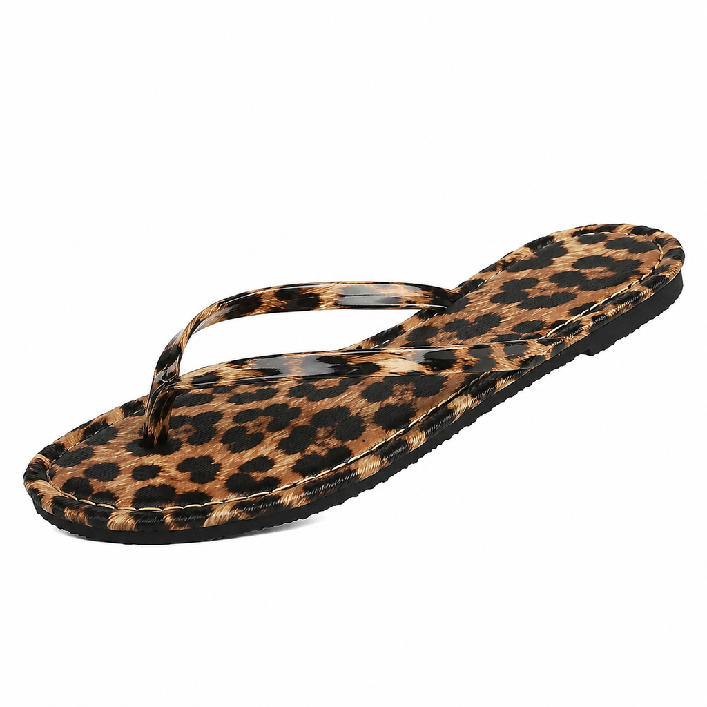 SUNKISSEDSTEP Women’s Leopard Print Flip Flop Sandals (US 5–11)