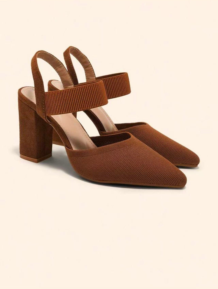 SUNKISSEDSTEP Women’s Sophia Pointed-Toe Block Heel Slingback Pumps (US 6–9.5)