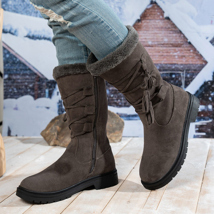 SUNKISSEDSTEP Women’s FrostTassel Wedge Snow Boots