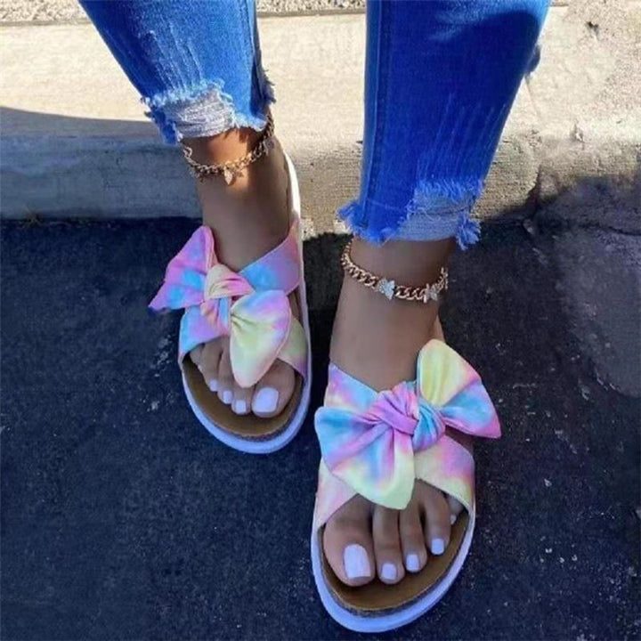 SUNKISSEDSTEP Women’s Leopard Bow Comfort Slides (US 5.5–9.5)