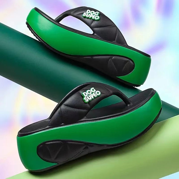 EVA Platform Bow Slide Sandals