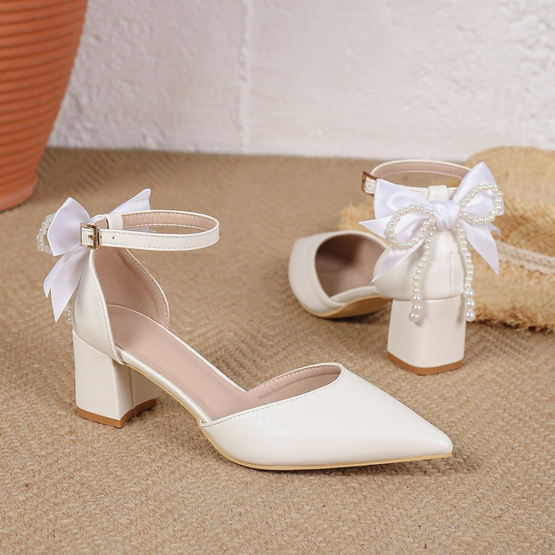 French Floral Pointed Toe Heels